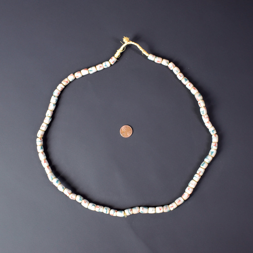 Krobo Recycled Powder Glass Trade Beads 31 Inch