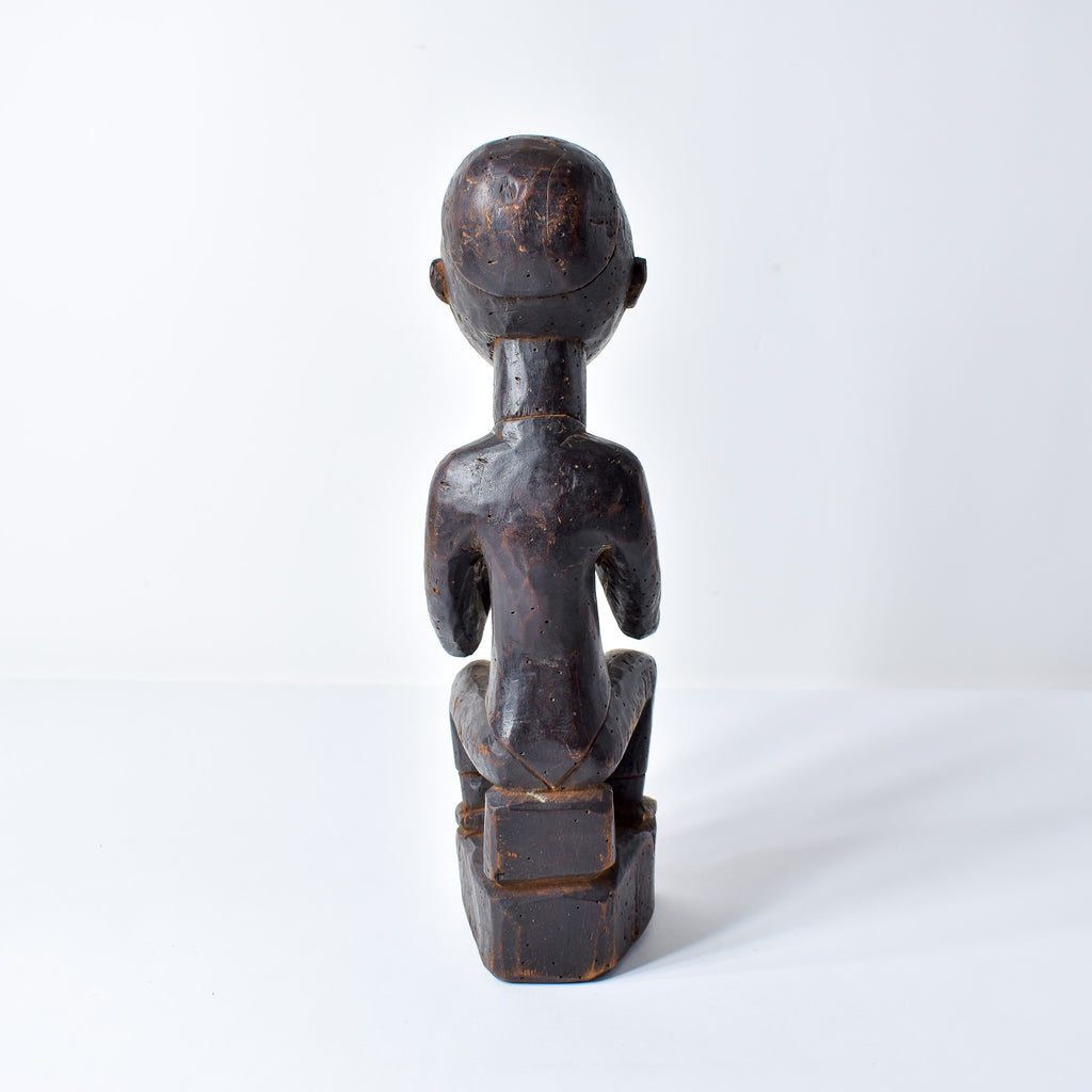 Baule Seated Wood Figure Côte d'Ivoire