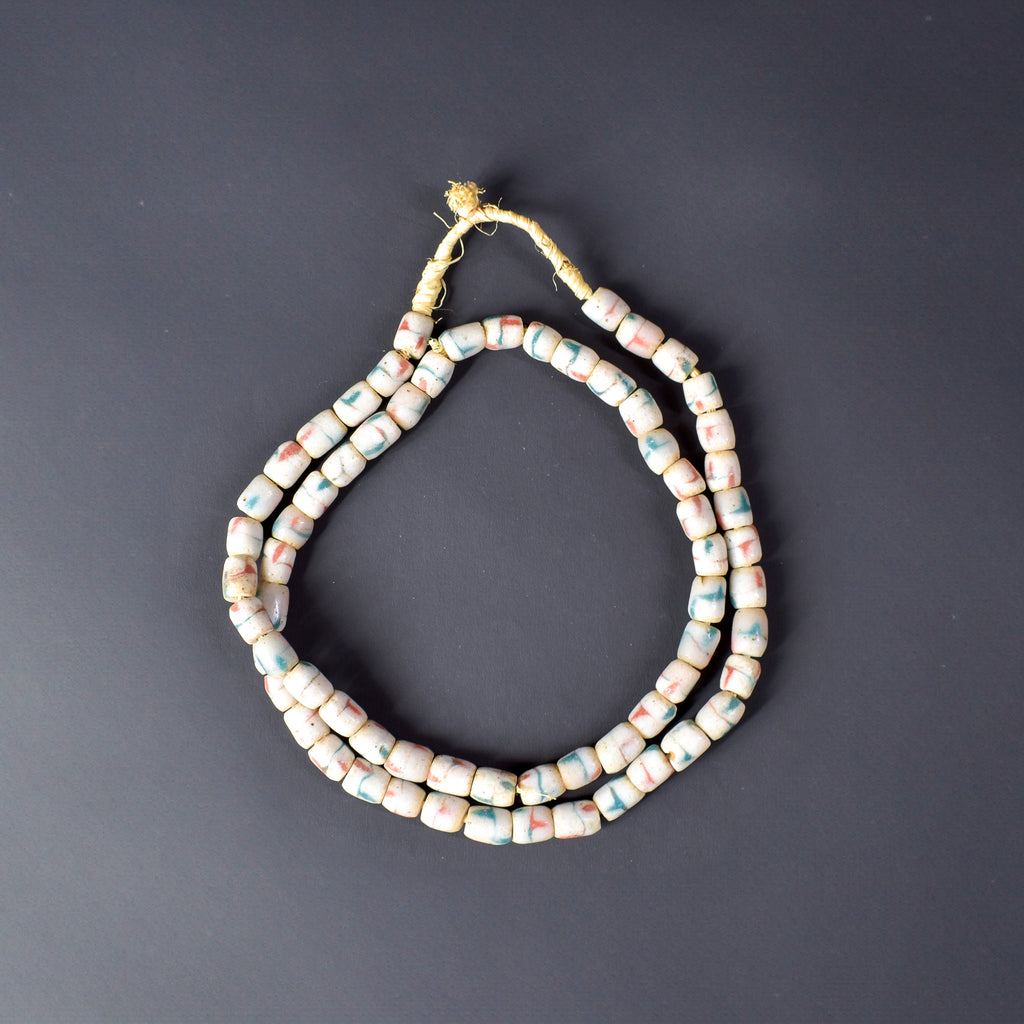 Krobo Recycled Powder Glass Trade Beads 31 Inch