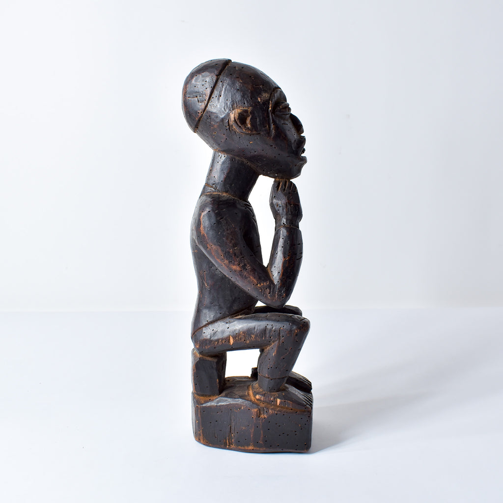 Baule Seated Wood Figure Côte d'Ivoire