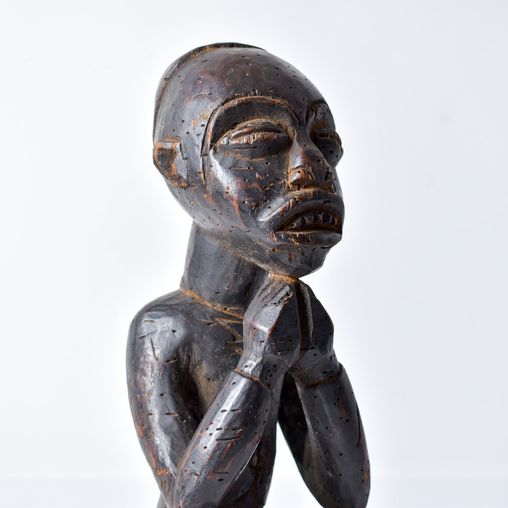 Baule Seated Wood Figure Côte d'Ivoire