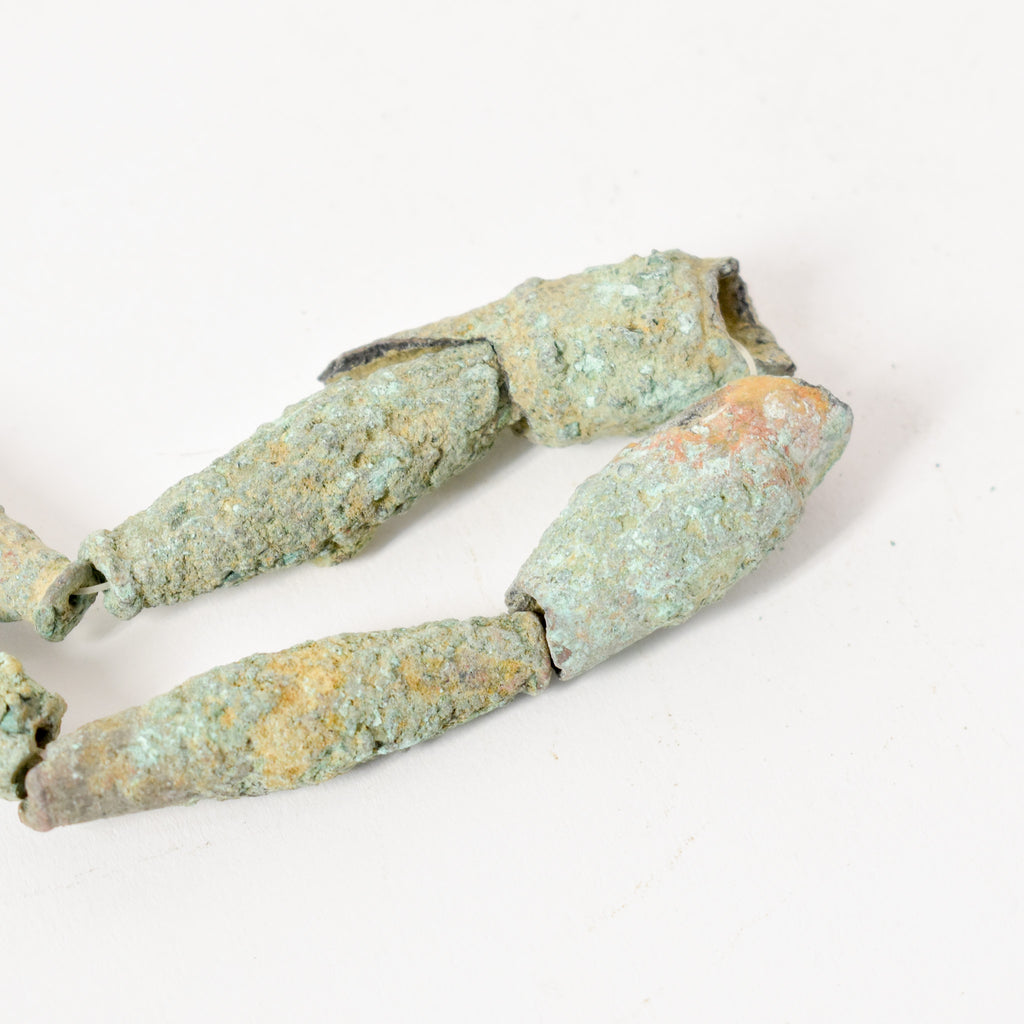 Ancient Excavated Bronze Metal Beads Mali