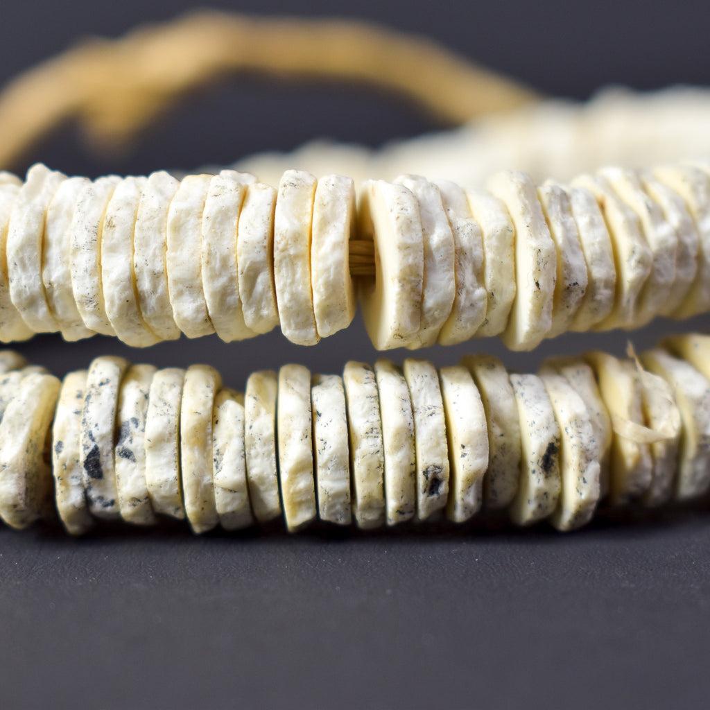 Ostrich Egg Shell Heishi Trade Beads