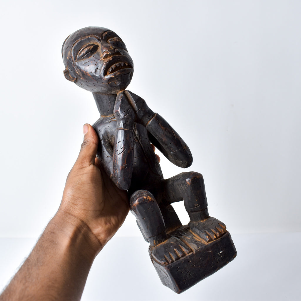 Baule Seated Wood Figure Côte d'Ivoire