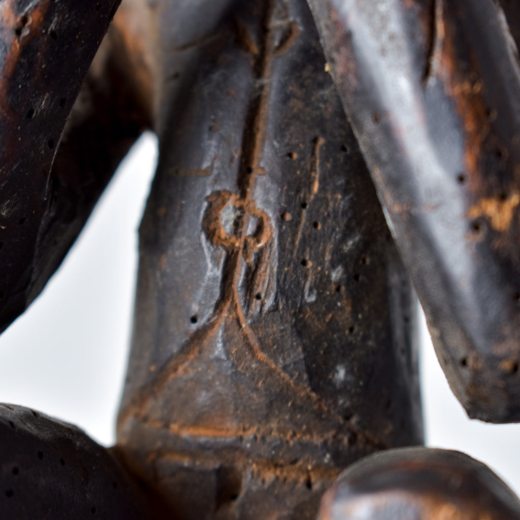 Baule Seated Wood Figure Côte d'Ivoire