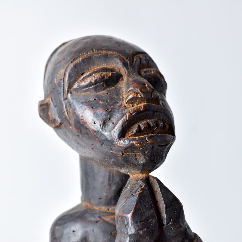 Baule Seated Wood Figure Côte d'Ivoire