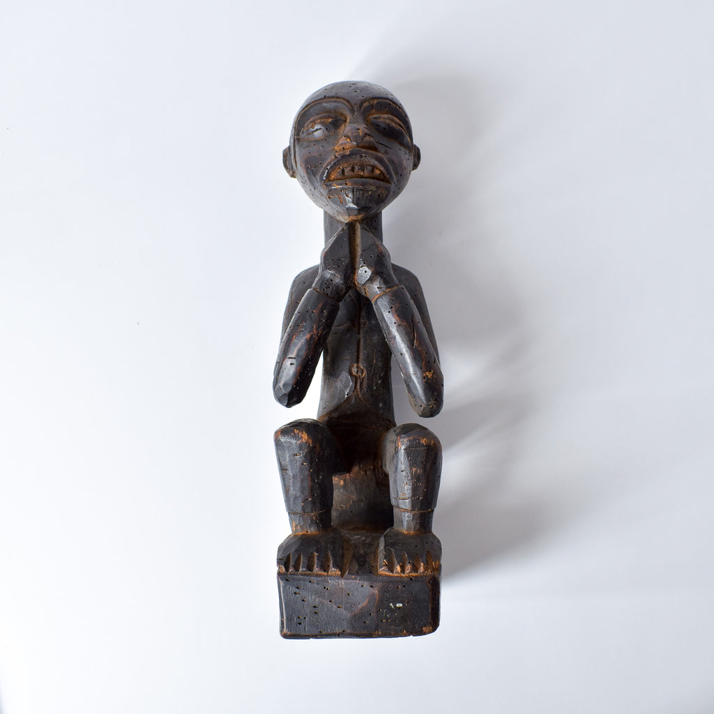 Baule Seated Wood Figure Côte d'Ivoire