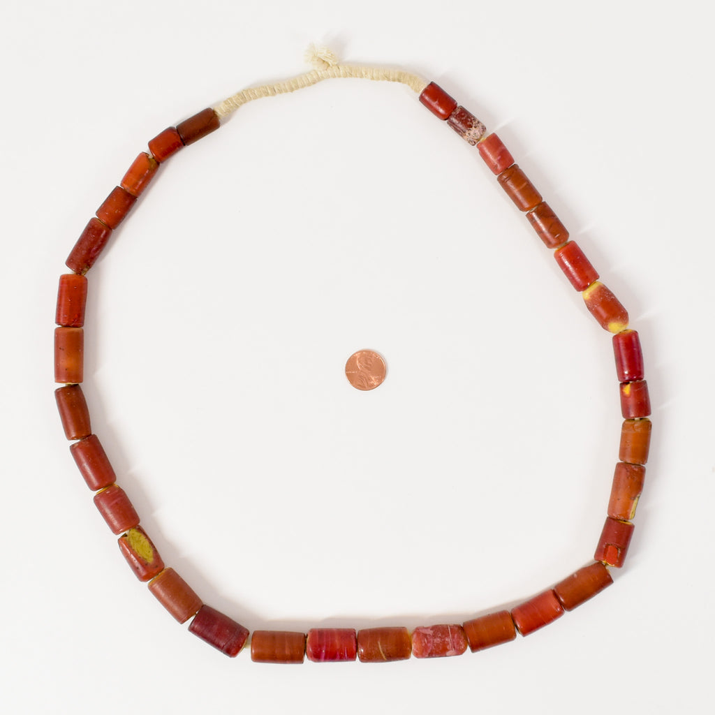 Cornaline d'Aleppo Venetian Trade Beads 31 Inch