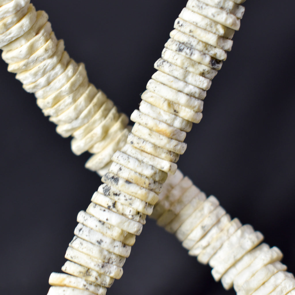 Ostrich Egg Shell Heishi Trade Beads