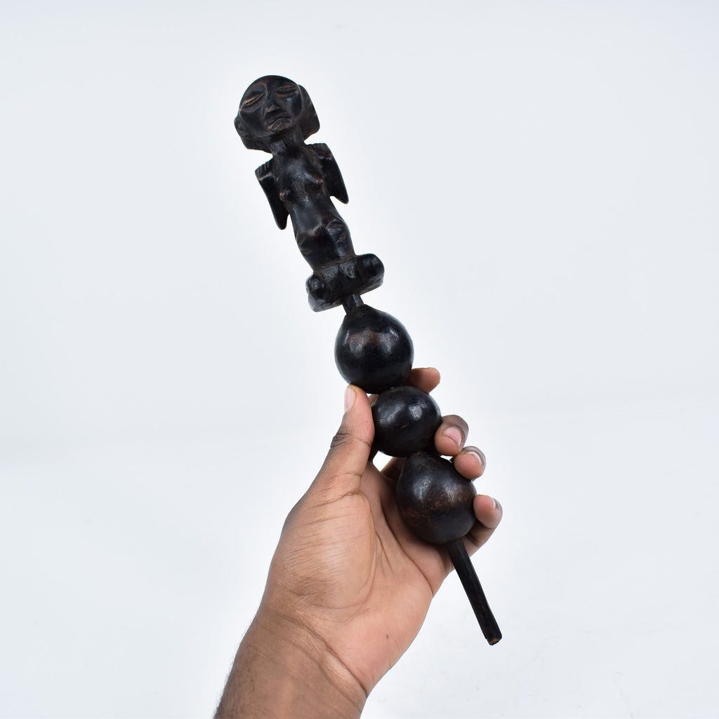 Luba Divination Fetish Rattle Congo