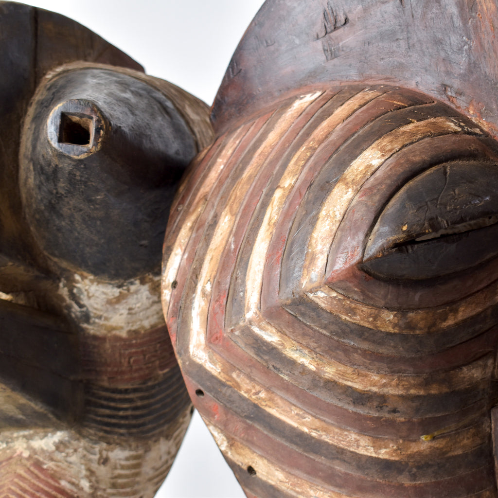 Songye Kifwebe Mask Pair Male and Female Congo