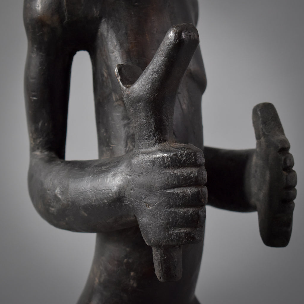 Chokwe Kiuumbu Chief Mwanangana Figure on Custom Base Congo