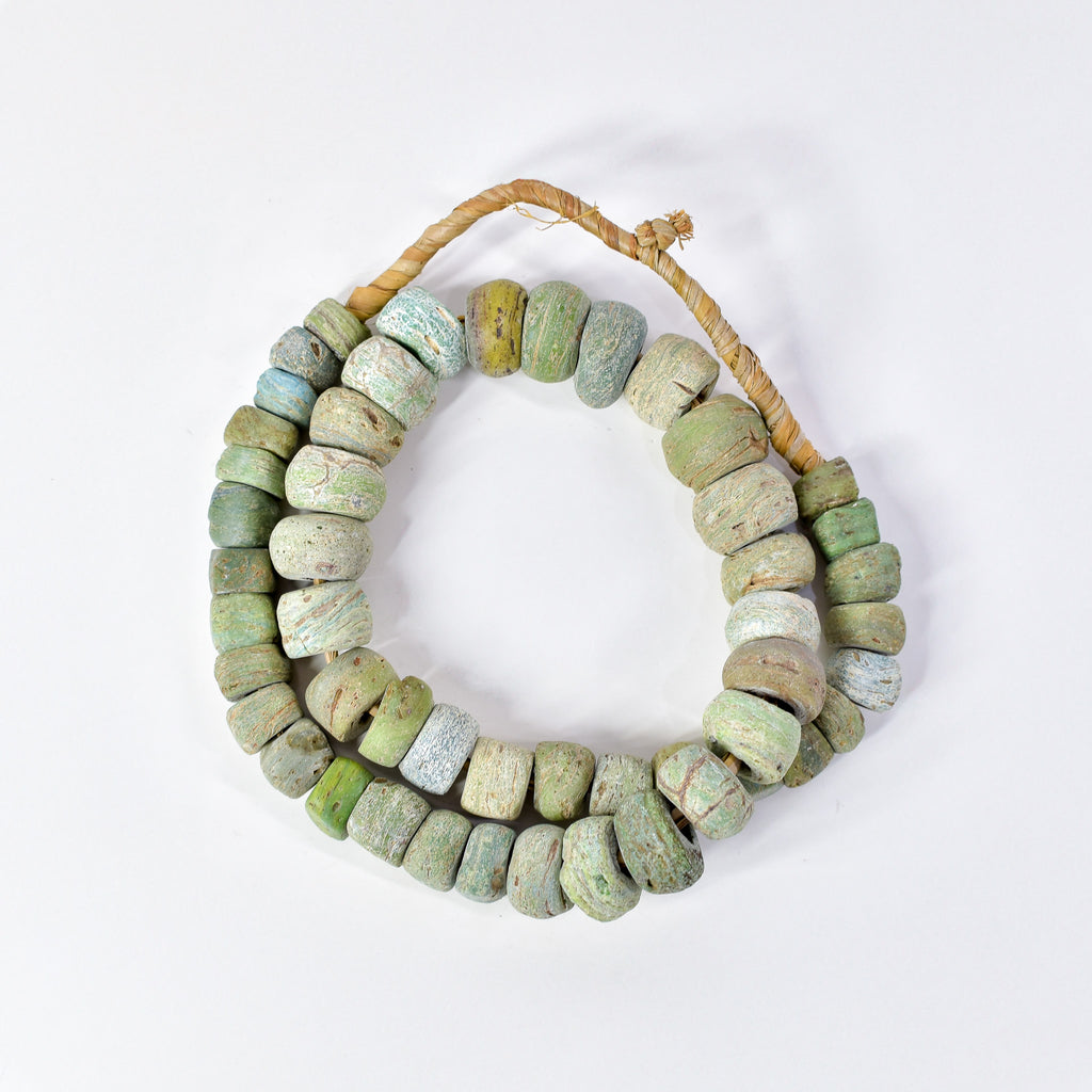 Hebron Kano Graduated Green Trade Beads