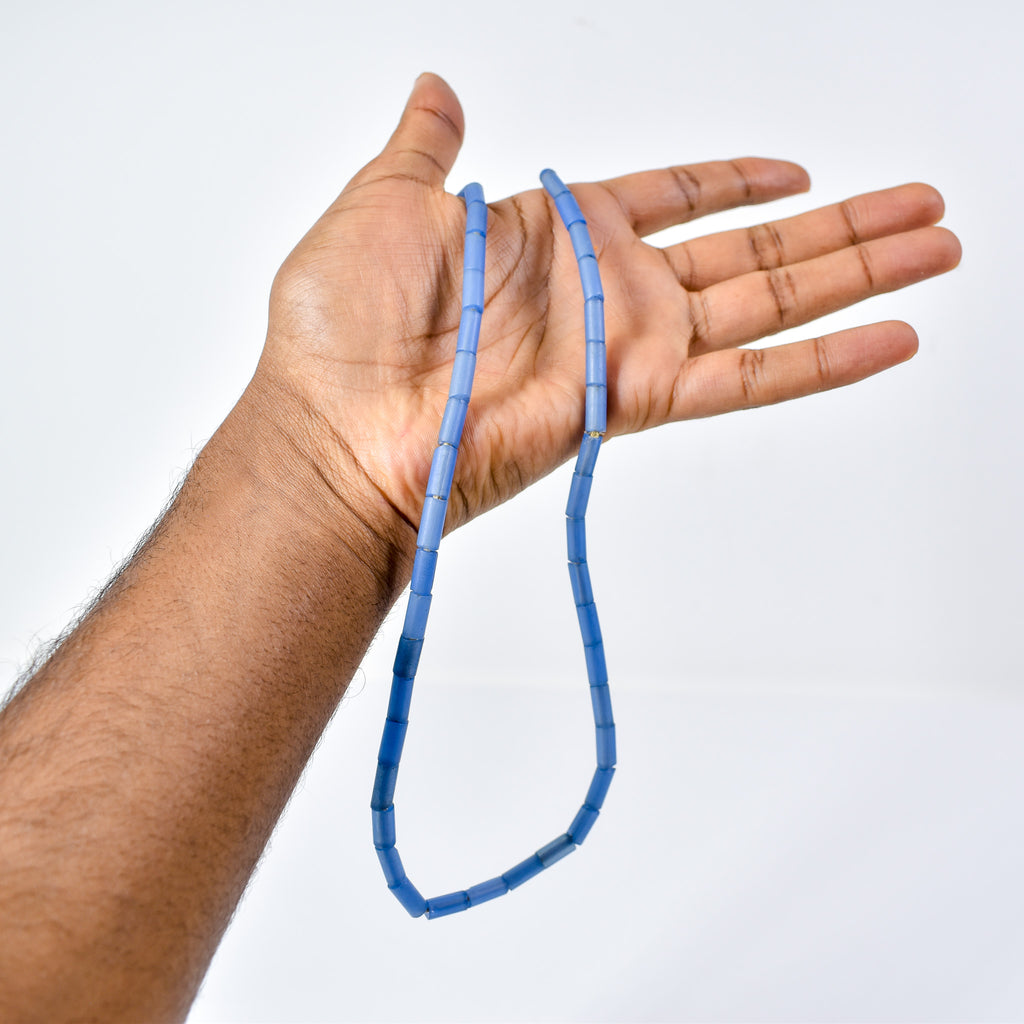 Bida Glass Blue Trade Beads Nigeria