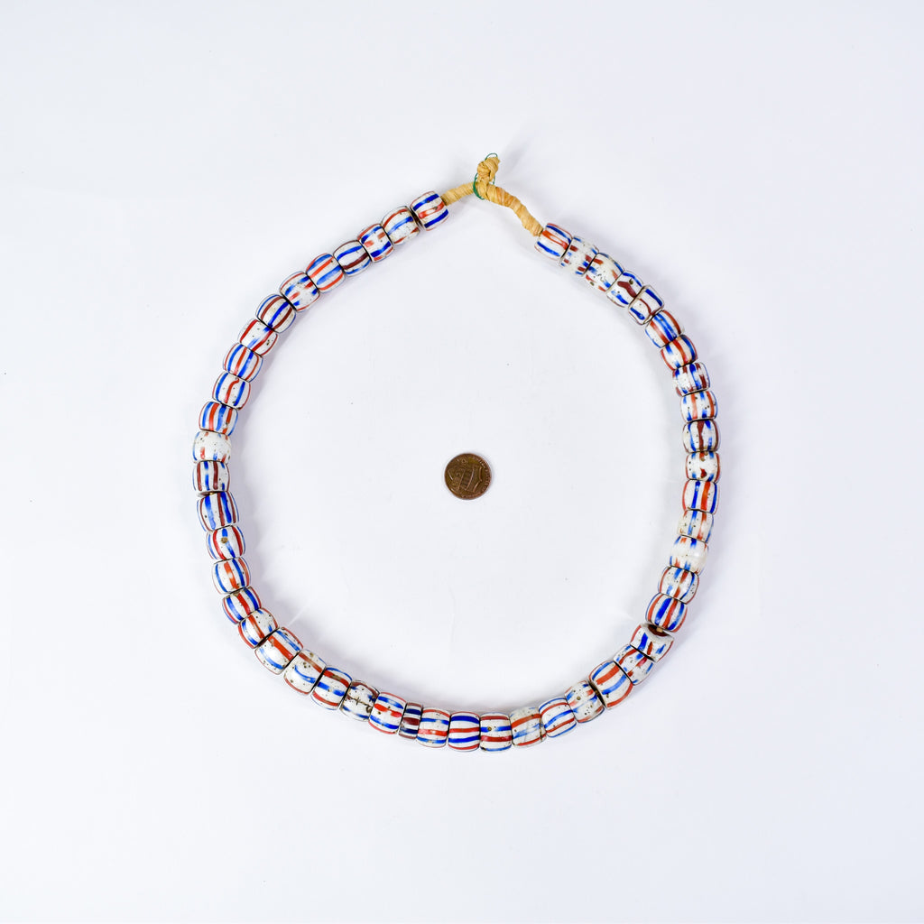 American Flag Chevron Venetian Trade Beads Henry Collection