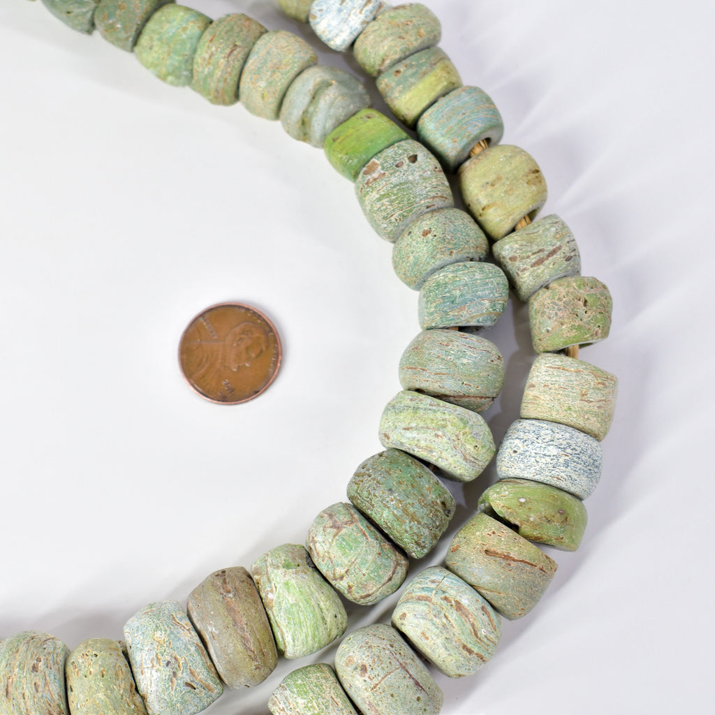 Hebron Kano Graduated Green Trade Beads