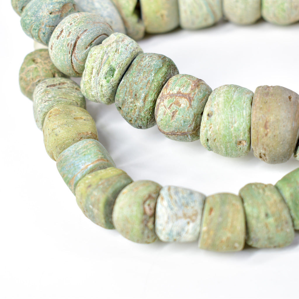 Hebron Kano Graduated Green Trade Beads
