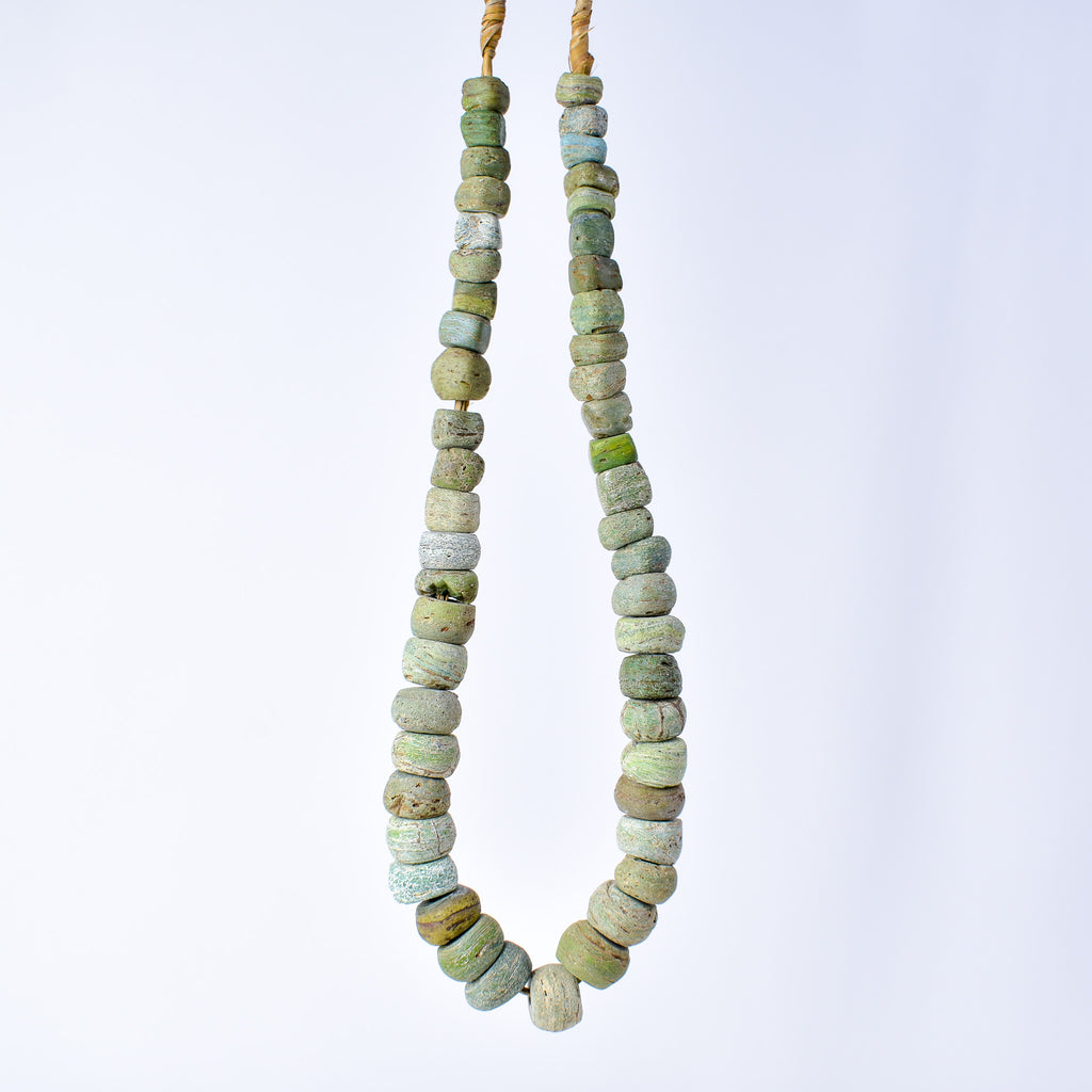 Hebron Kano Graduated Green Trade Beads