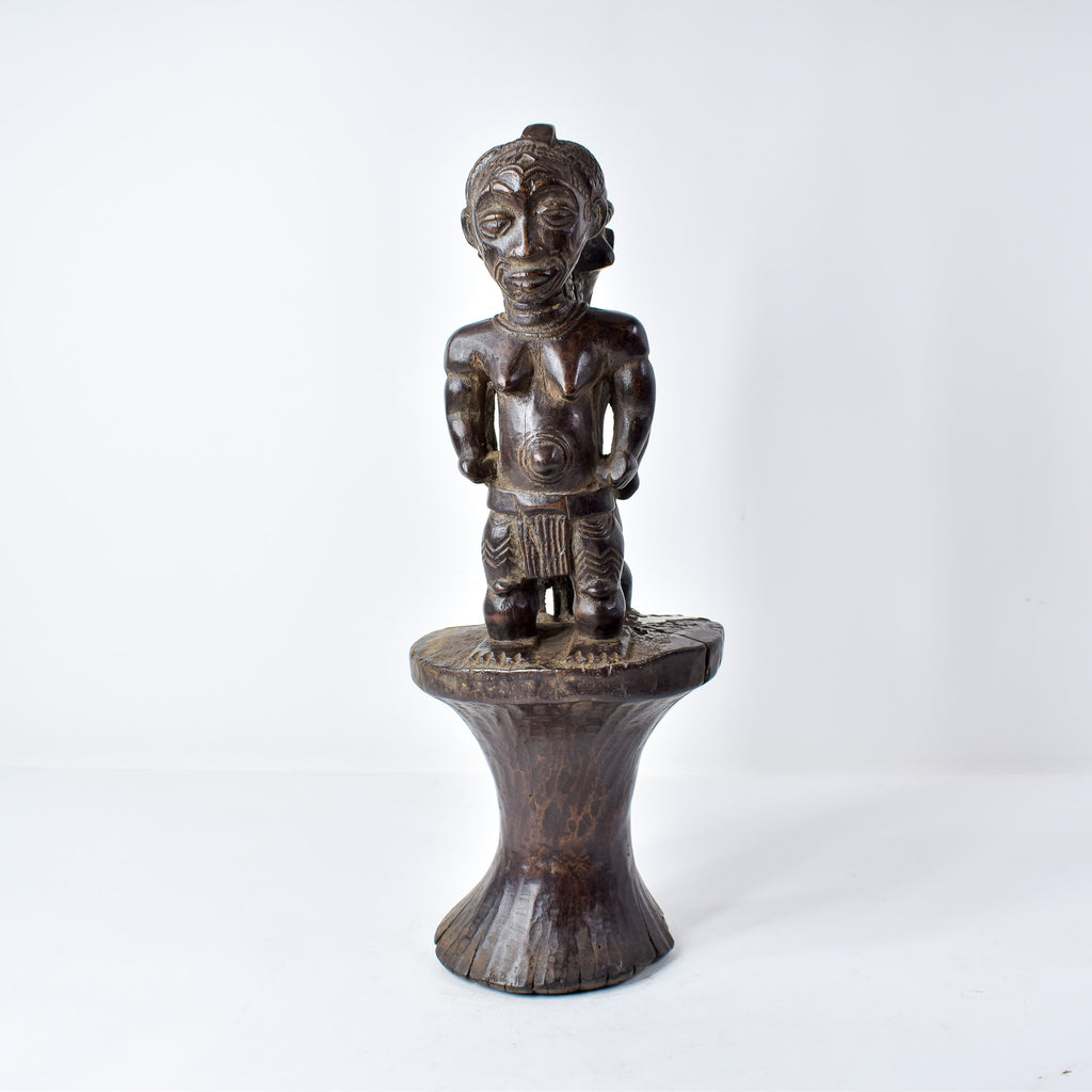 Bene Lulua Divination Double Figure on Custom Base Congo