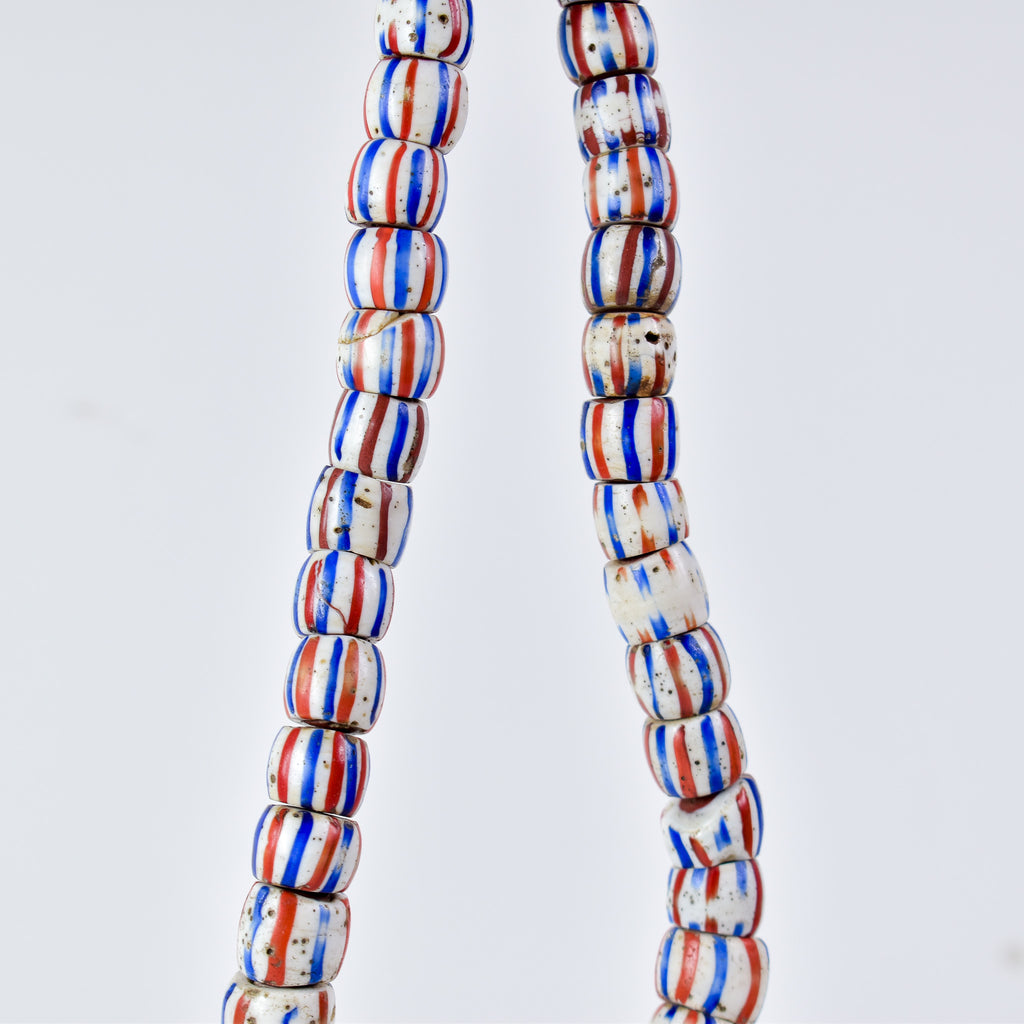 American Flag Chevron Venetian Trade Beads Henry Collection