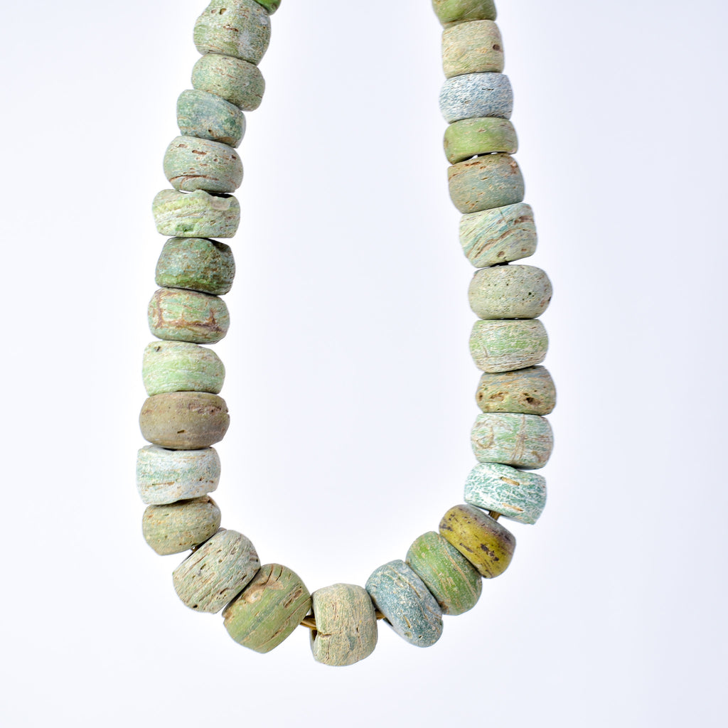 Hebron Kano Graduated Green Trade Beads