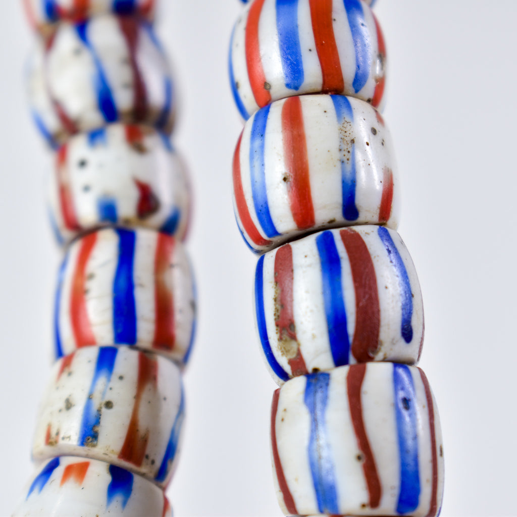 American Flag Chevron Venetian Trade Beads Henry Collection