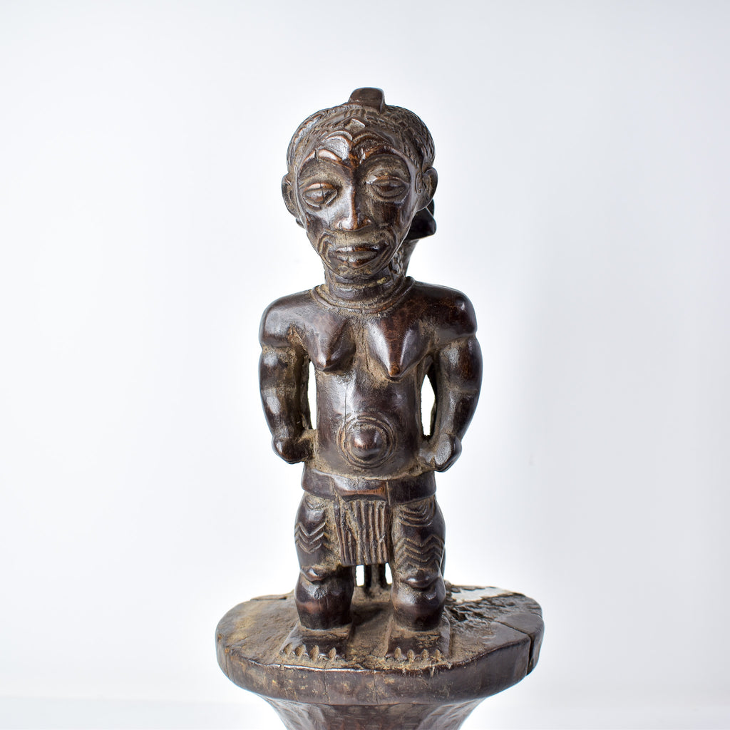 Bene Lulua Divination Double Figure on Custom Base Congo