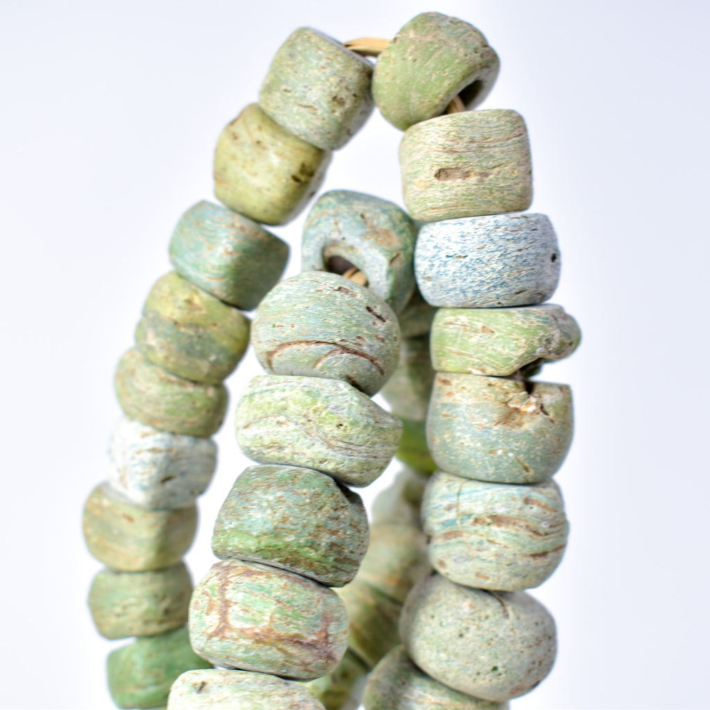 Hebron Kano Graduated Green Trade Beads