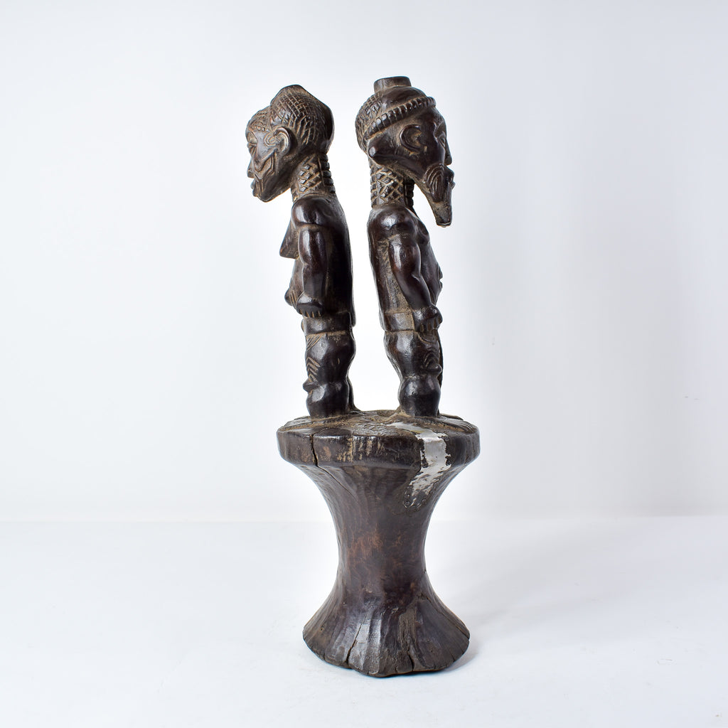 Bene Lulua Divination Double Figure on Custom Base Congo