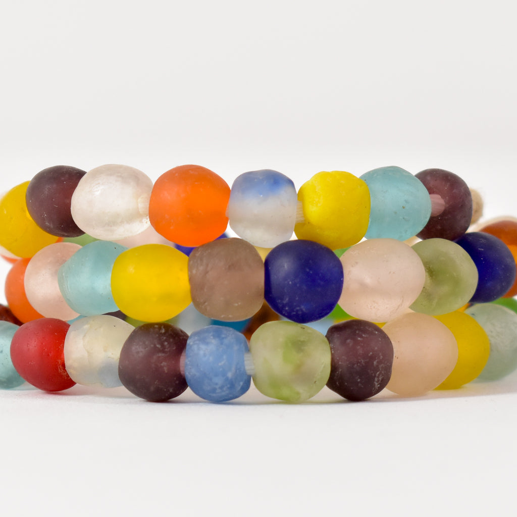 Mixed Krobo "Recycled" Powder Glass Trade Beads