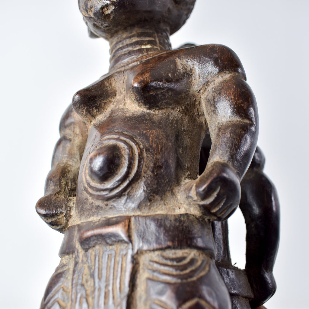 Bene Lulua Divination Double Figure on Custom Base Congo