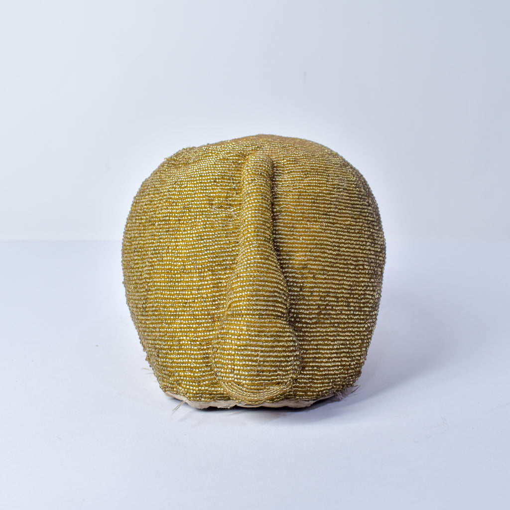 Yoruba Gold Beaded Hat Nigeria