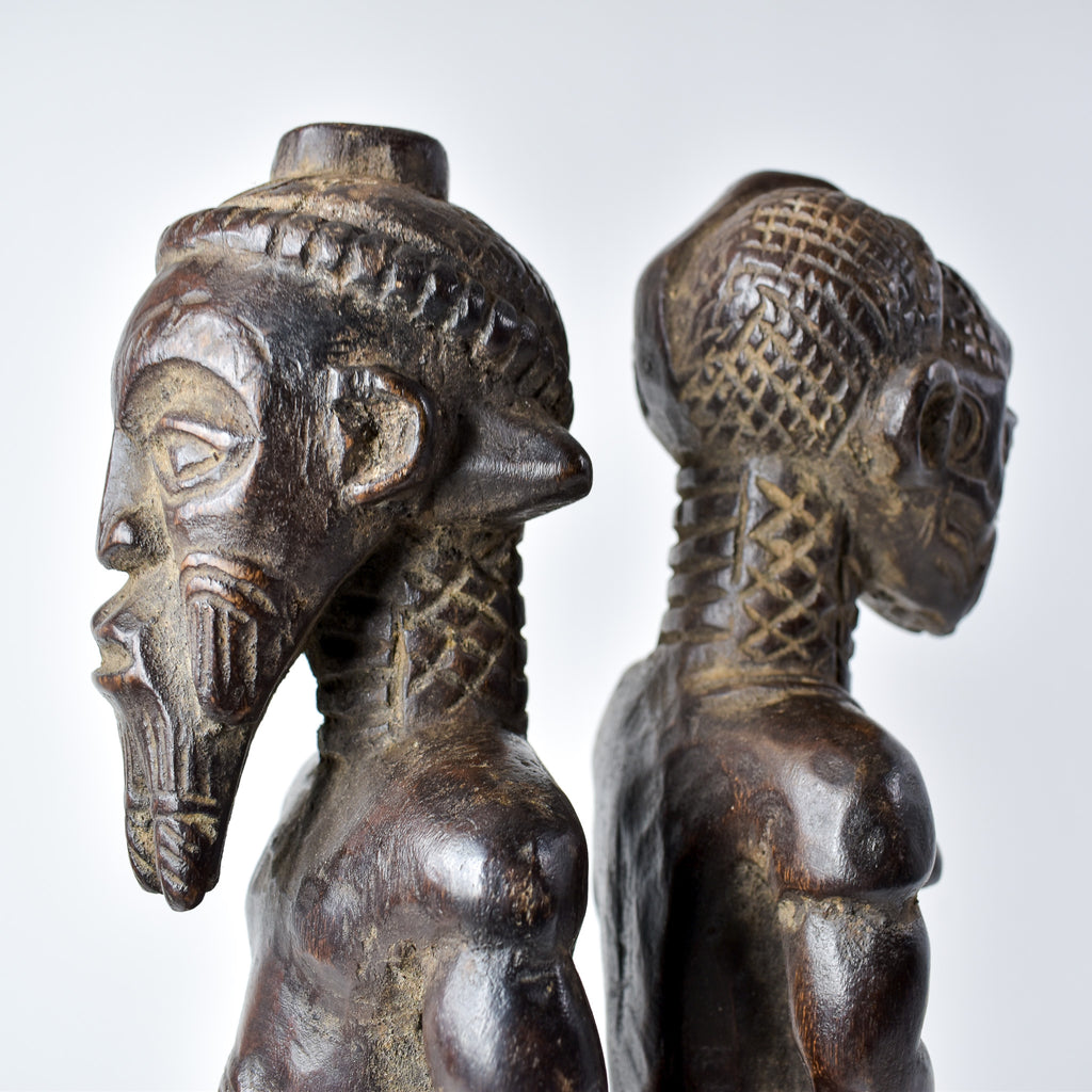 Bene Lulua Divination Double Figure on Custom Base Congo
