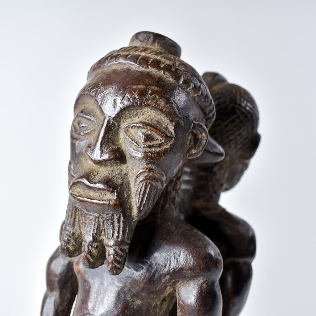 Bene Lulua Divination Double Figure on Custom Base Congo