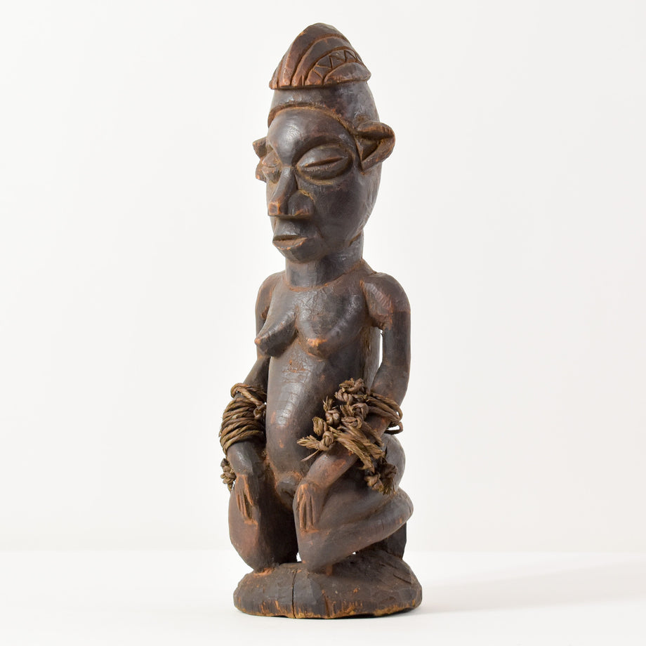 Yaka Female Kneeling Wood Figure Congo – Africa Direct