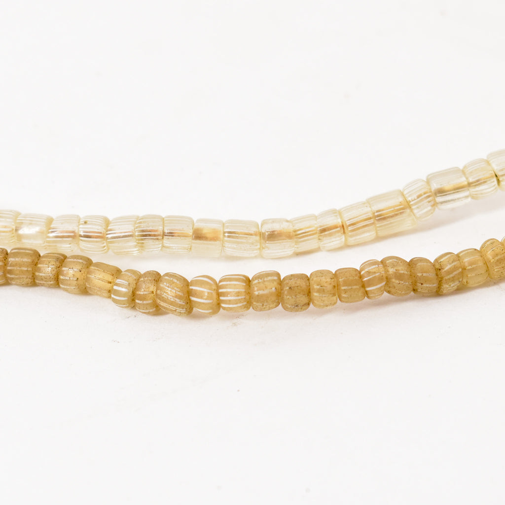 Clear Onion Skin Venetian Trade Beads