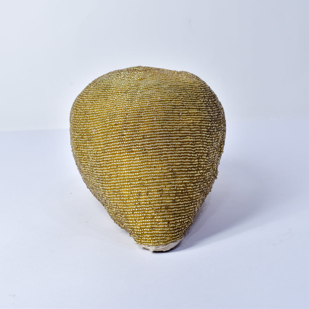 Yoruba Gold Beaded Hat Nigeria