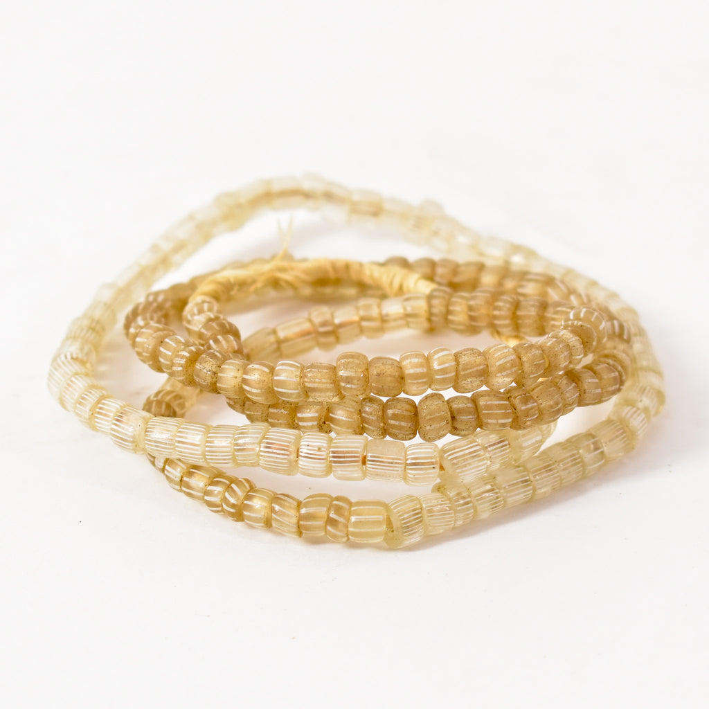 Clear Onion Skin Venetian Trade Beads