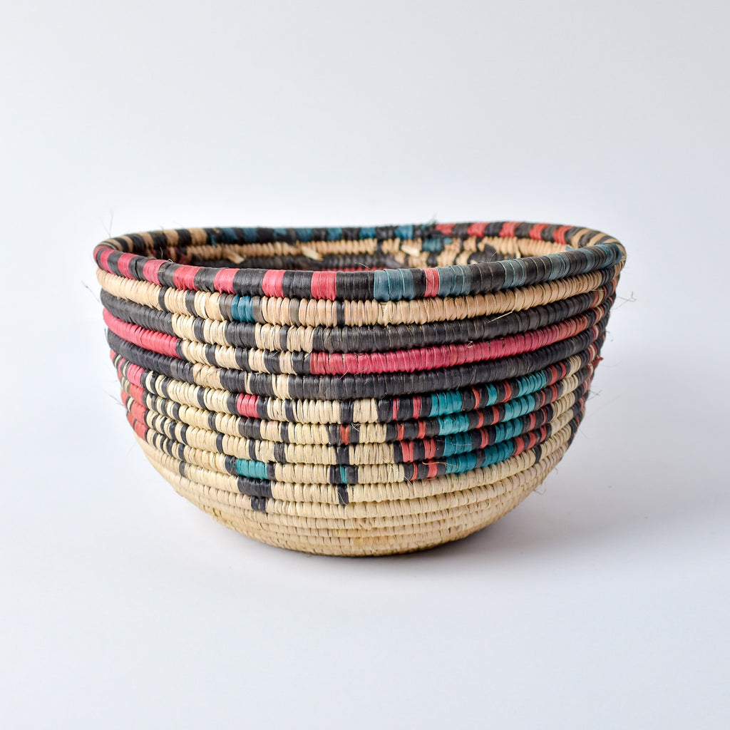 Hausa Grass Basket Bowl Nigeria 9 Inch