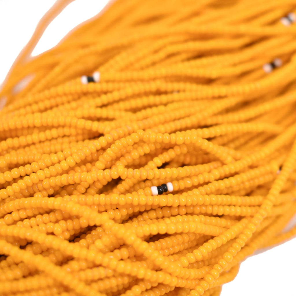 Dark Yellow Baule Tamba Seed Bead Necklace