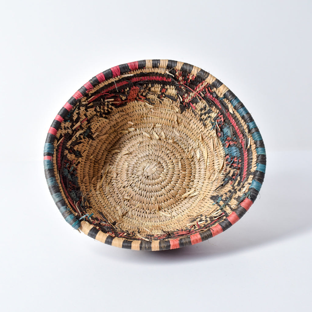 Hausa Grass Basket Bowl Nigeria 9 Inch