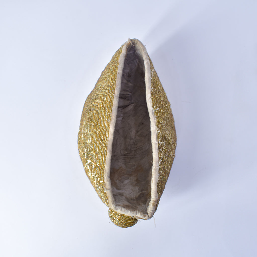 Yoruba Gold Beaded Hat Nigeria