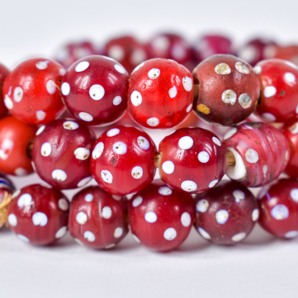 Venetian Skunk Red Trade Beads Henry Collection