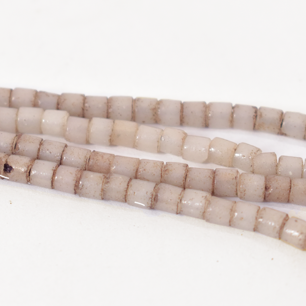 2 Strands Tile Gray Trade Beads