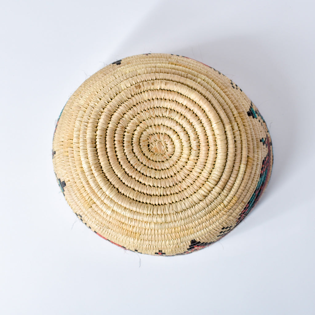 Hausa Grass Basket Bowl Nigeria 9 Inch