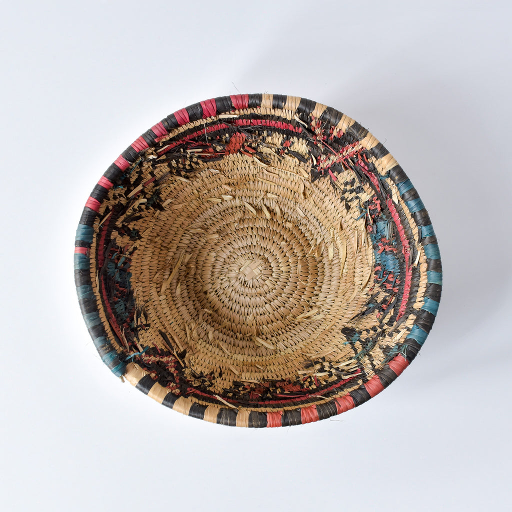 Hausa Grass Basket Bowl Nigeria 9 Inch