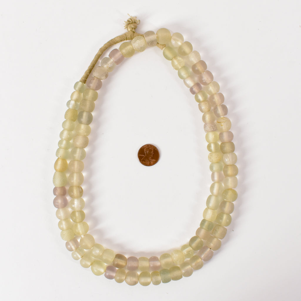 Clear Dogon Trade Beads 42 Inch