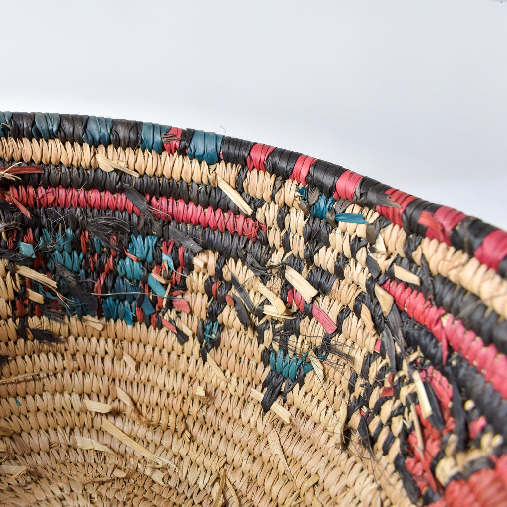 Hausa Grass Basket Bowl Nigeria 9 Inch