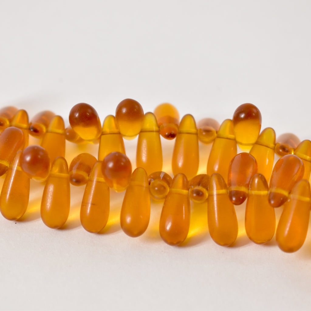 Orange Wedding Trade Beads Czech