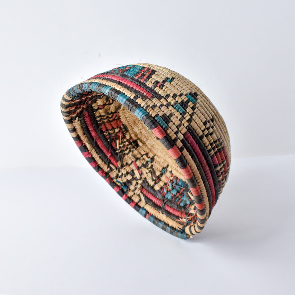 Hausa Grass Basket Bowl Nigeria 9 Inch